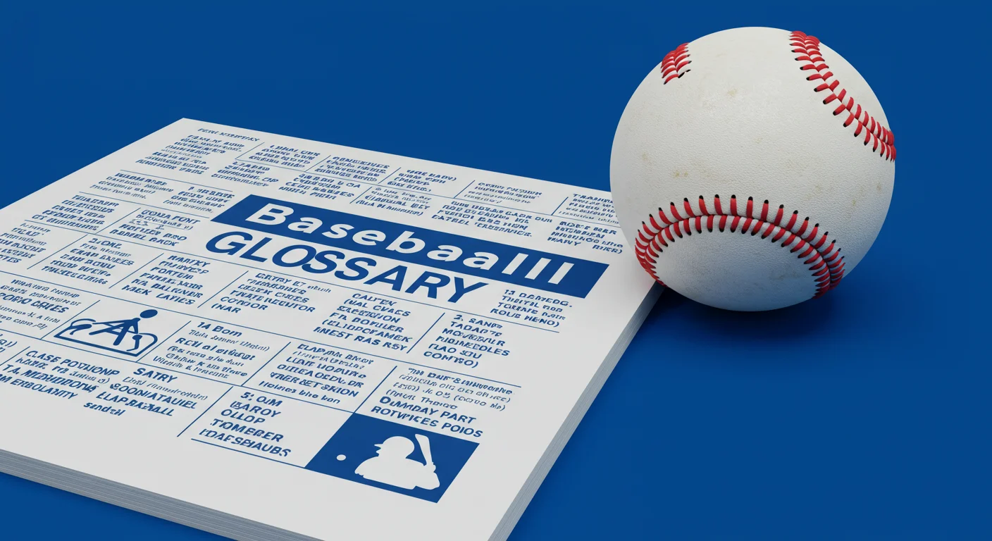 125+ Baseball Riddles with Answers for Fans of All Ages 7 Baseball glossary reference guide with official baseball against blue background