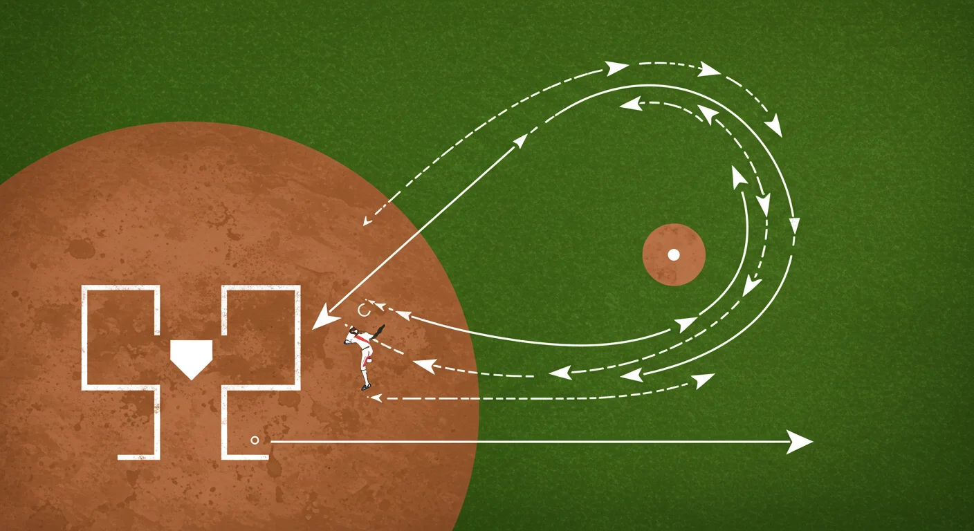 125+ Baseball Riddles with Answers for Fans of All Ages 9 Baseball pitch trajectory diagram showing different ball movement paths from pitcher's mound to home plate