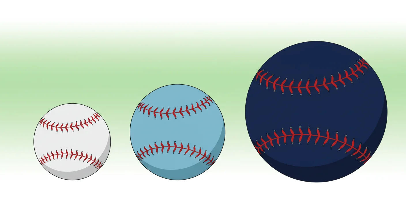 125+ Baseball Riddles with Answers for Fans of All Ages 11 Three different sized baseballs showing standard, youth, and training ball comparisons