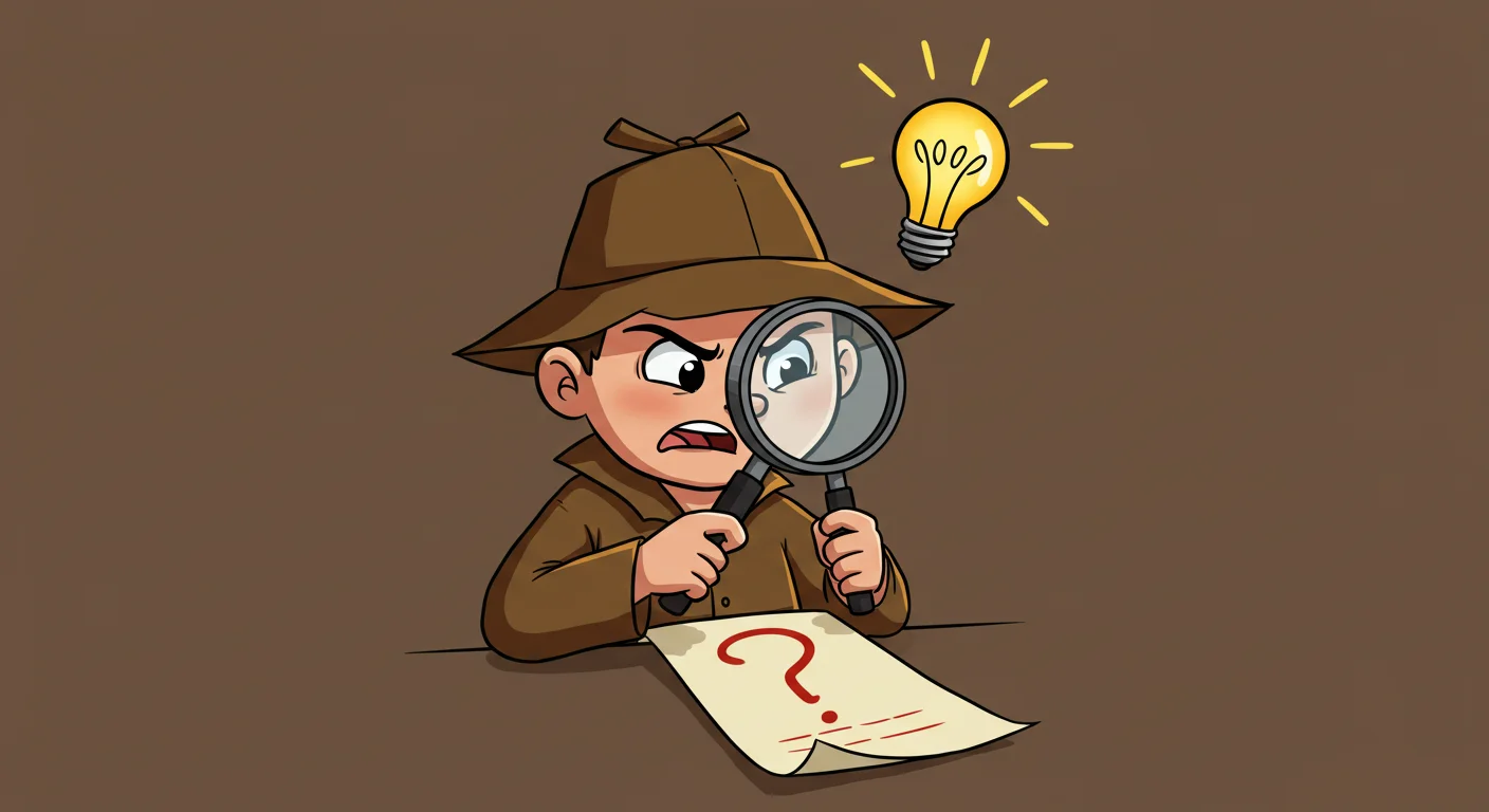 Why Riddles Are Important for Kids’ Mental Development? 2 Cartoon child detective with magnifying glass solving riddle with lightbulb moment