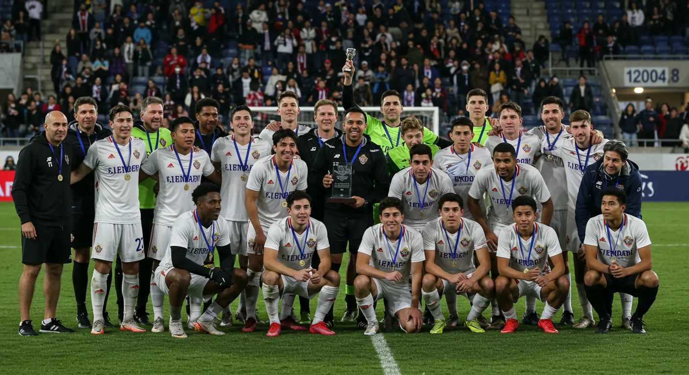 190+ Ultimate Football Riddles for Kids, Adults, and Trivia Fans 10 Soccer team celebrating championship victory with trophy on field