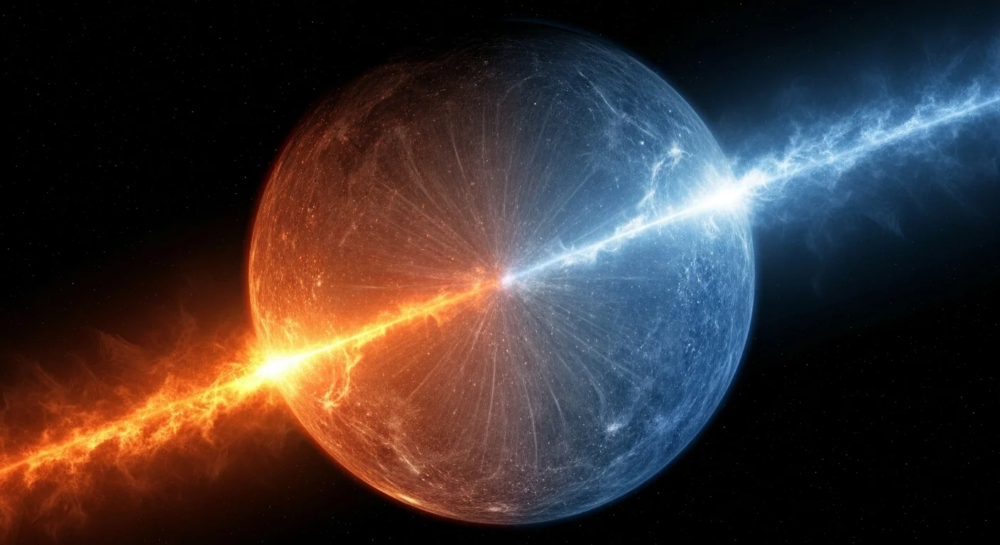 125+ Mercury Riddles with Answers: A Cosmic Puzzle Adventure 12 Two planets colliding in space with massive energy release and debris field formation
