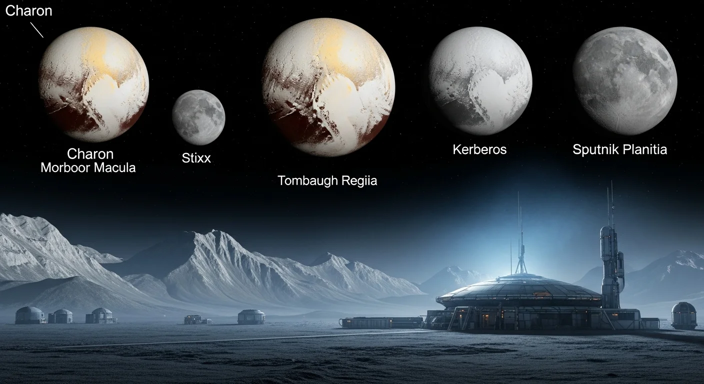 125+ Pluto Riddles with Answers: Unravel the Mysteries of the Dwarf Planet 24 Pluto's surface showing named regions including Tombaugh Regio, Sputnik Planitia, and Wright Mons