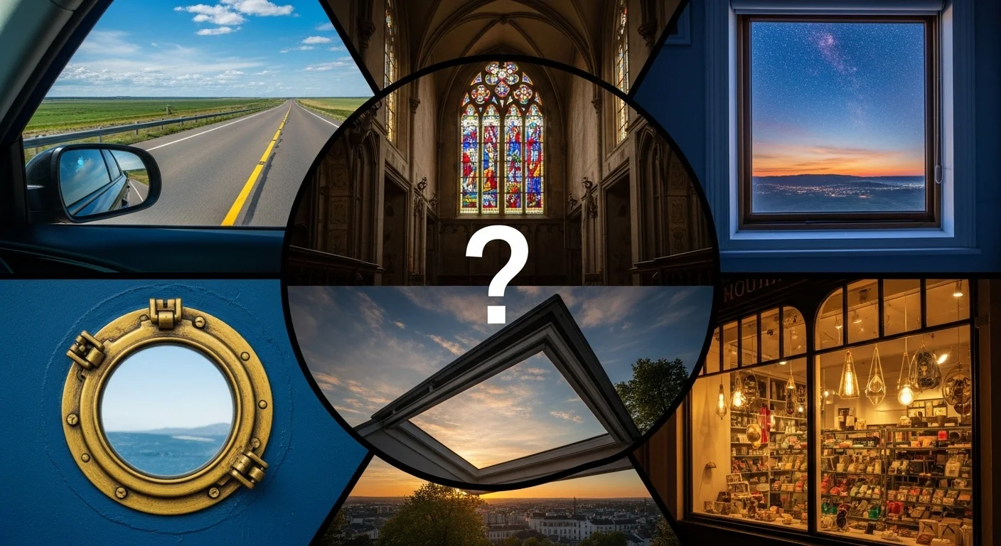 125+ Window Riddles with Answers: Fun for All Ages 6 Collage of different window types for riddle puzzle challenge