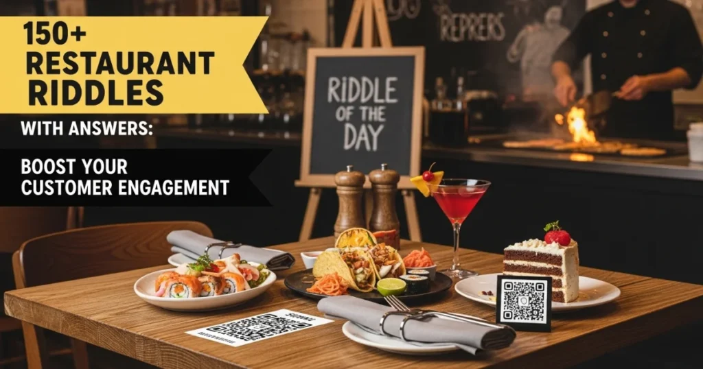 Restaurant riddles marketing strategy with QR codes for customer engagement