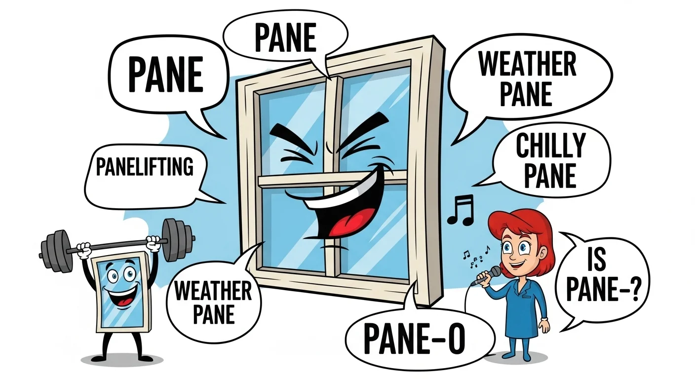 125+ Window Riddles with Answers: Fun for All Ages 5 Cartoon window making pane puns with speech bubbles