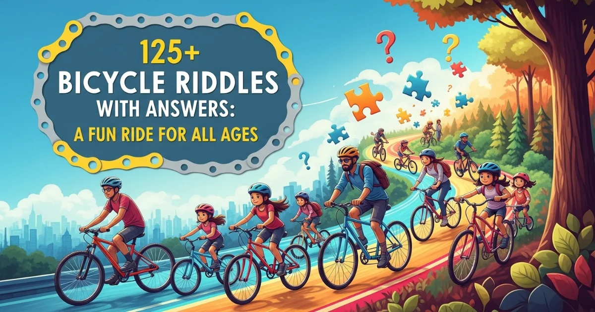 Bicycle riddles book cover with 125+ puzzles for all ages