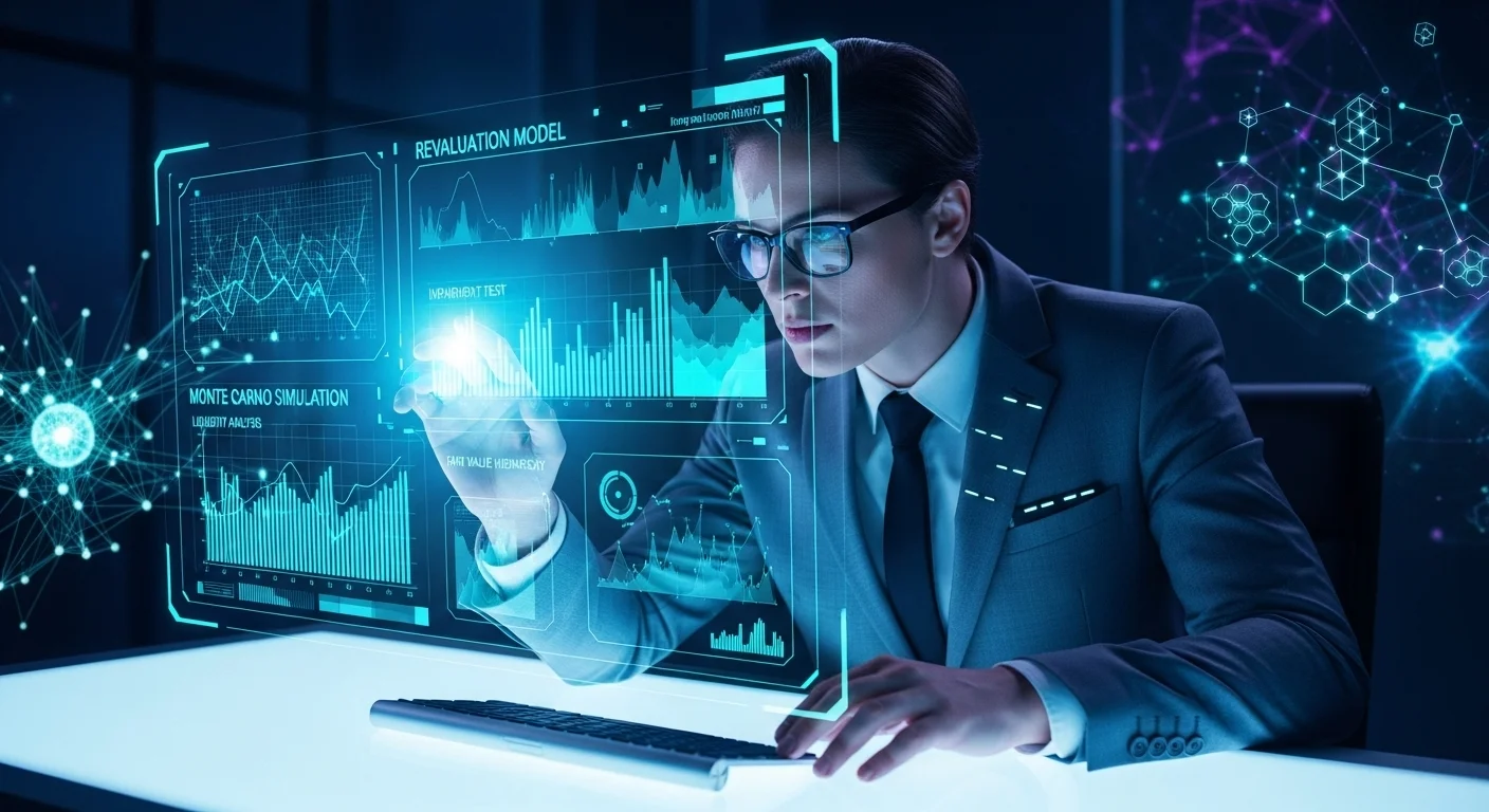 Financial modeling valuation Monte Carlo simulation analysis professional workspace