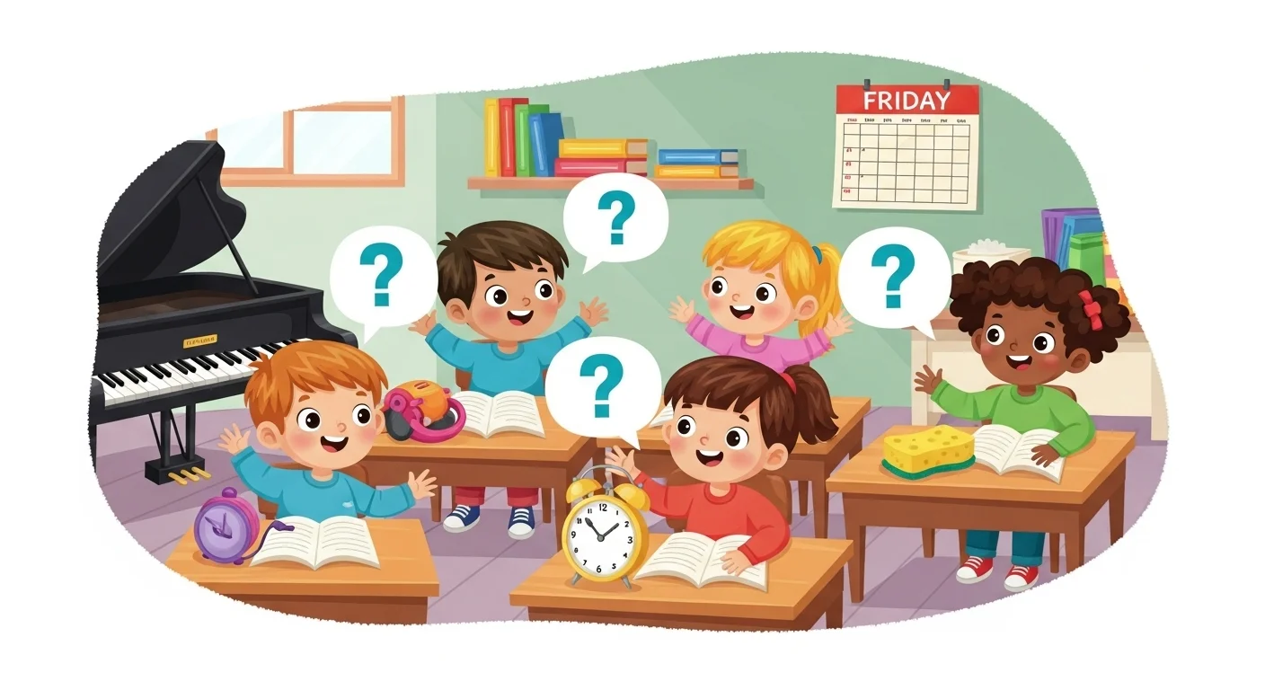 125+ Friday Riddles with Answers to Brighten Your Week 1 Children solving Friday riddles in classroom educational games