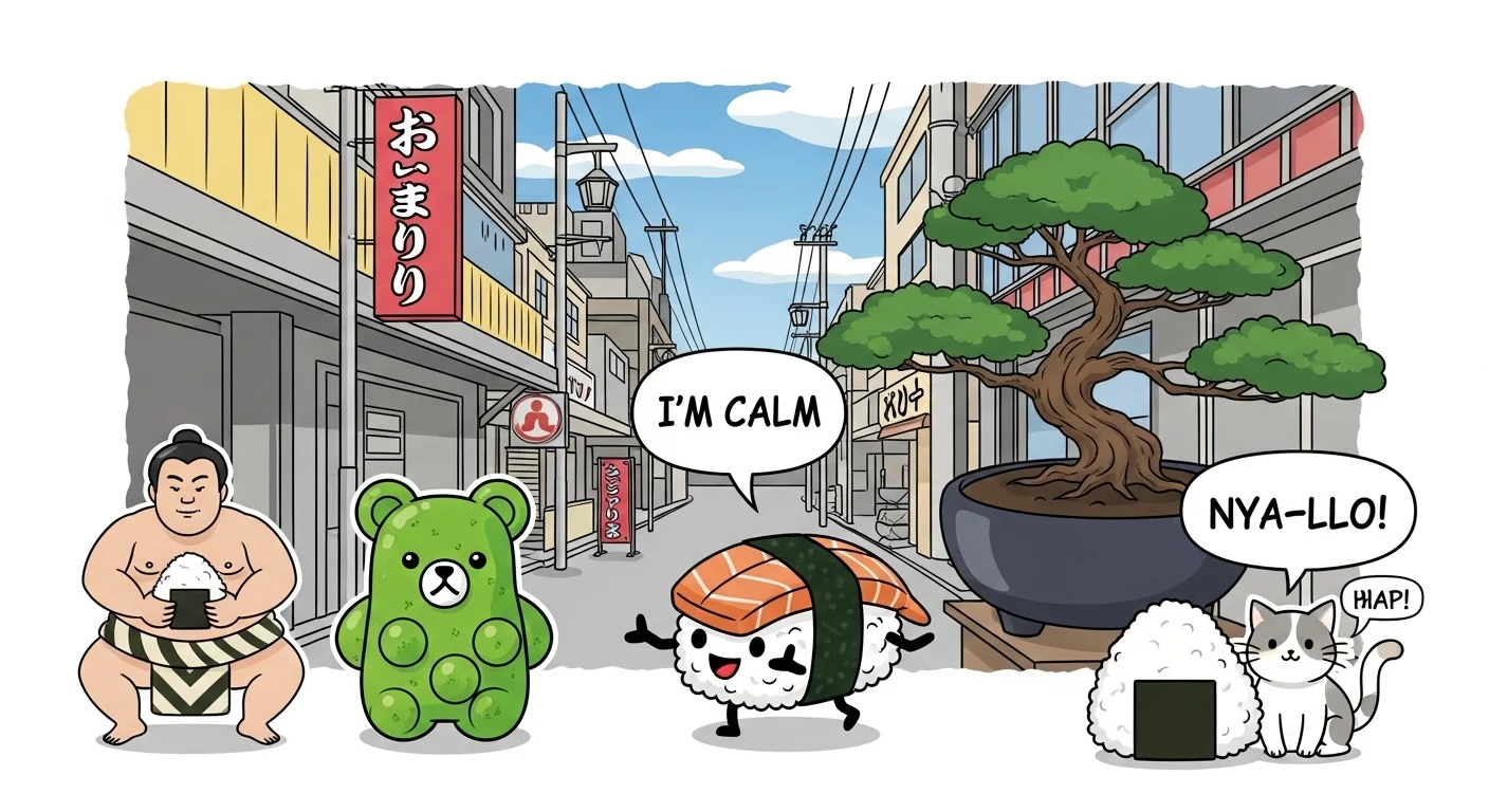 150+ Japan Riddles with Answers: Unlock the Wisdom of Japanese Wordplay 5 Modern Japanese street scene with cute cultural characters
