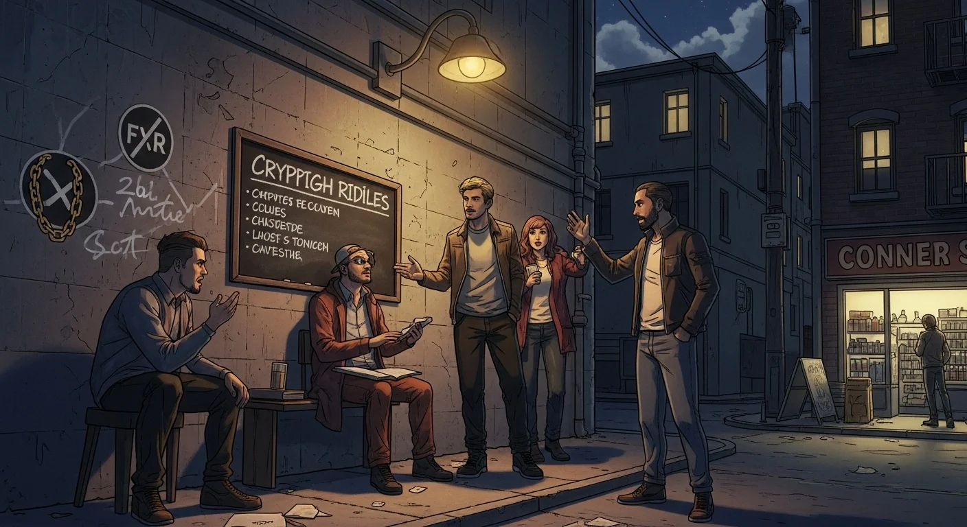 125+ Hood Riddles with Answers: Challenge Your Wit in the Streets 3 Street corner gathering solving cryptic riddles and brain puzzles