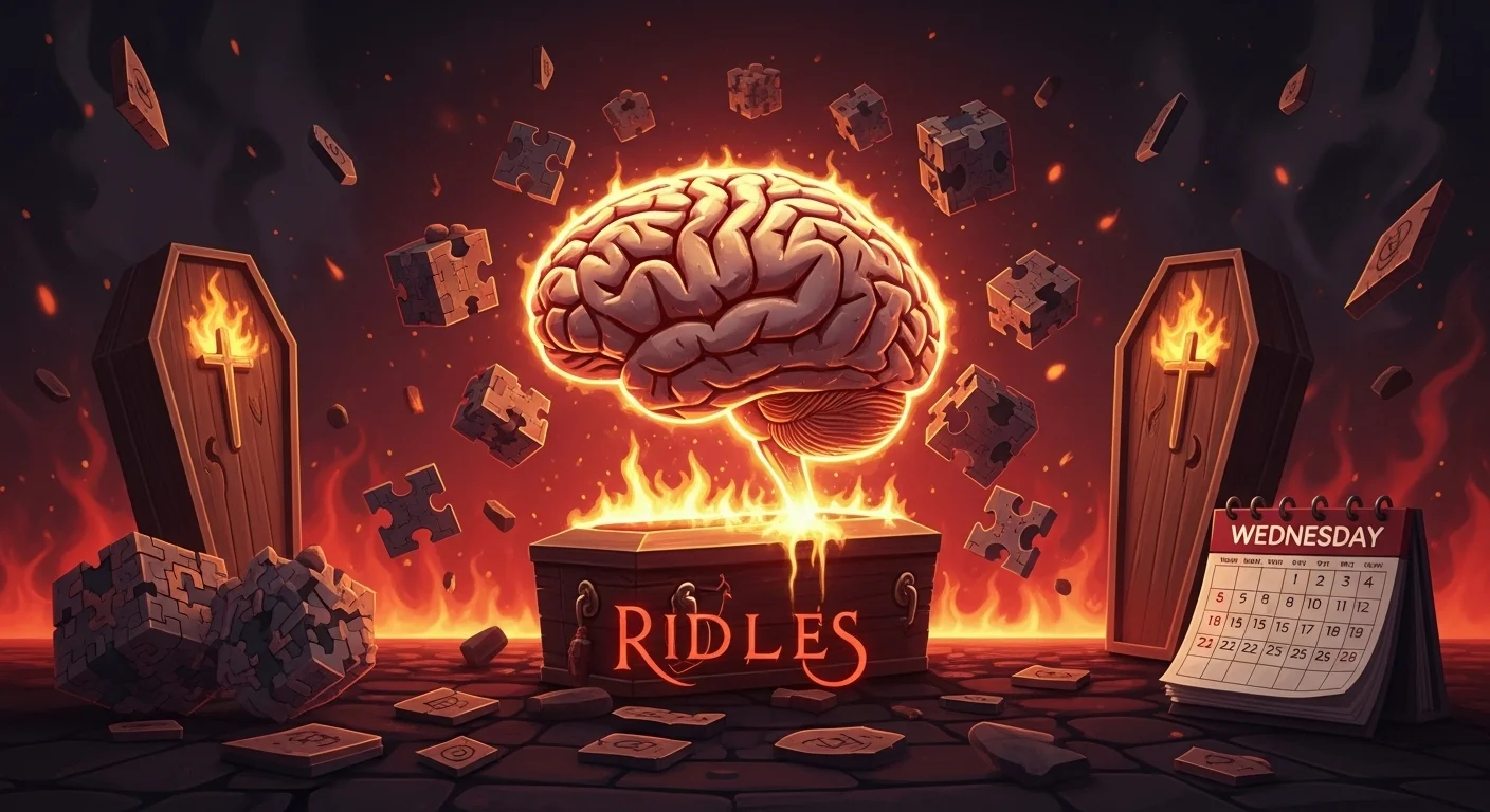 Epic Wednesday brain riddles with fiery puzzle challenge theme