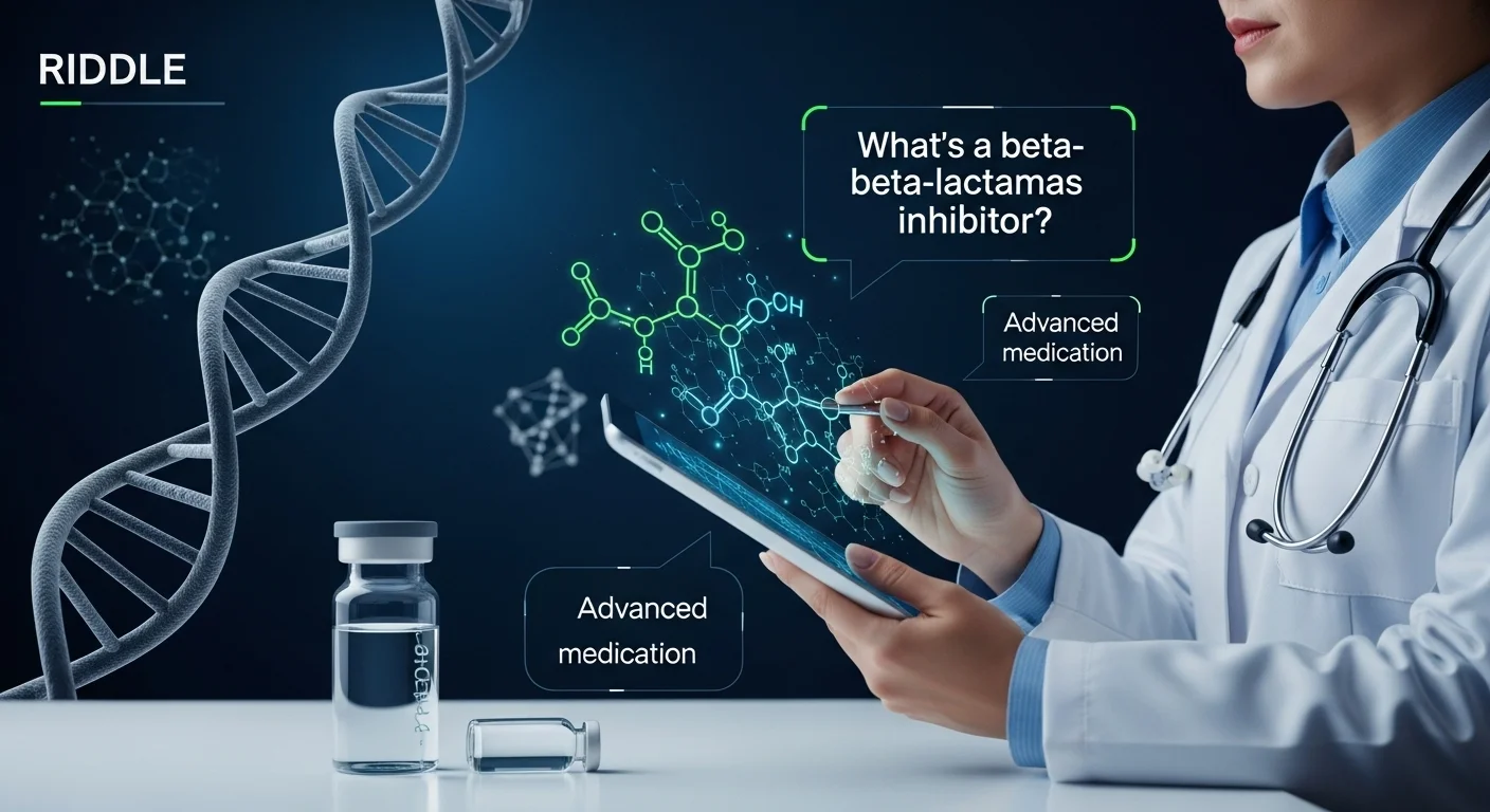 Healthcare professional with advanced pharmaceutical riddle about beta-lactamase