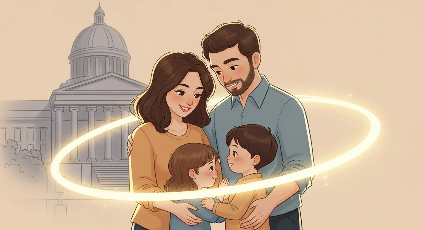 Family protection illustration showing legal rights and family law concepts