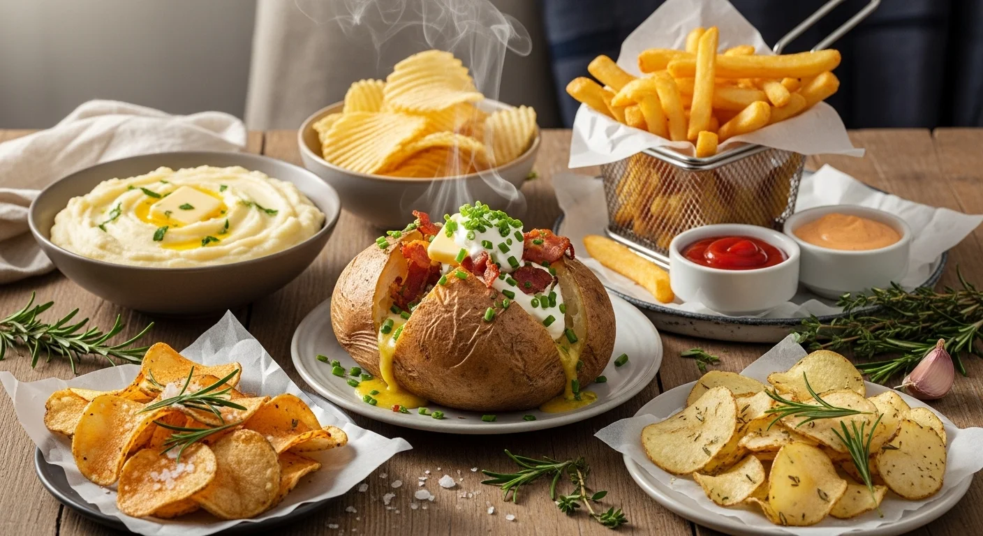 125+ Potato Riddles with Answers: Funny, Tricky & Totally Spud-tacular 4 Variety of gourmet potato dishes including loaded baked potatoes and fries