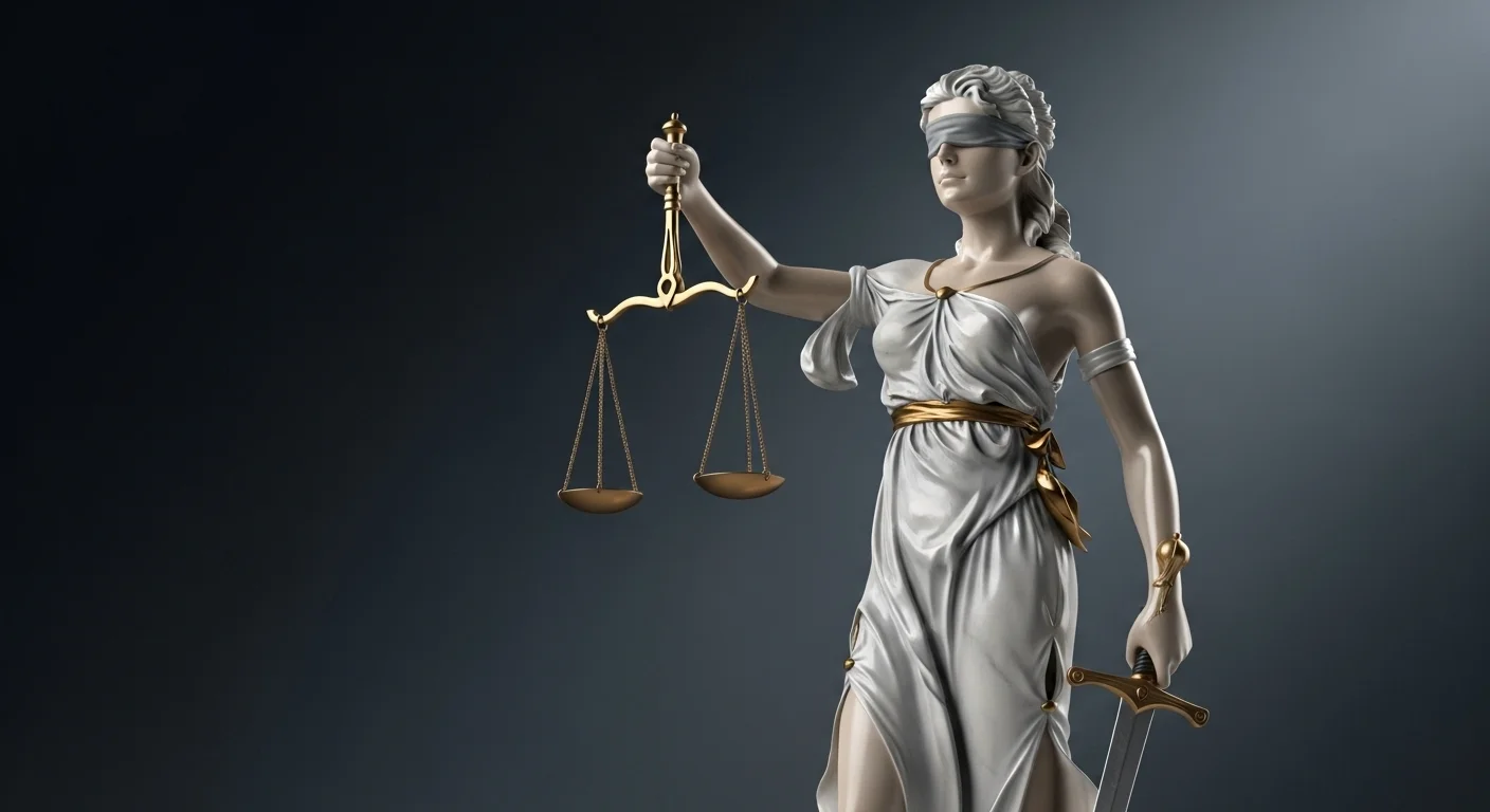 Classic Lady Justice statue with scales and blindfold symbolizing fairness