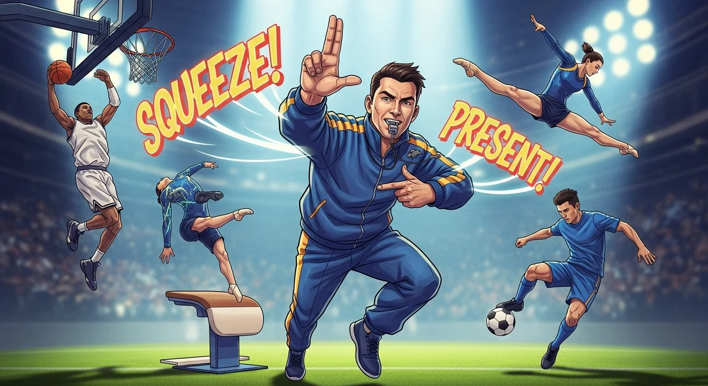 Dynamic multi-sport competition featuring gymnastics and other athletic disciplines