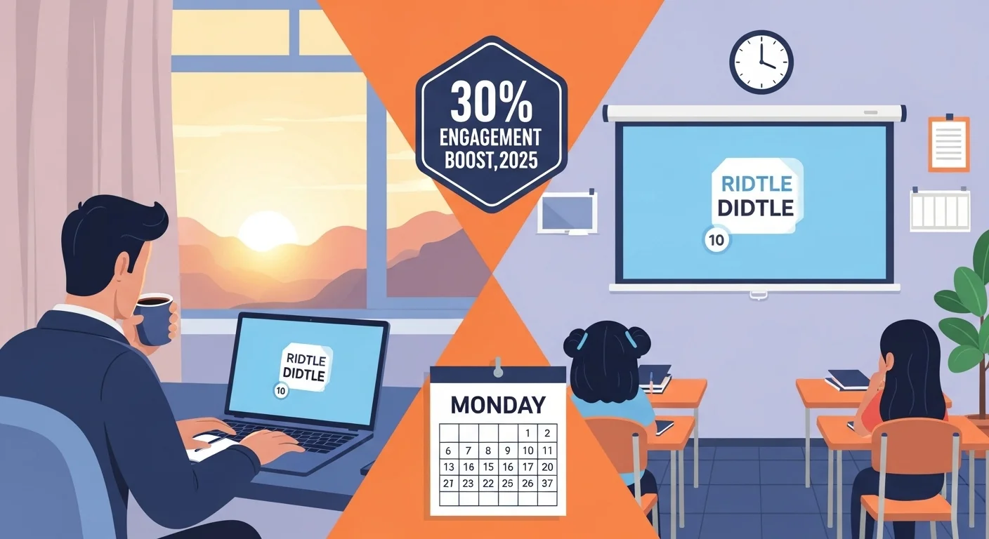 Students and teacher using Riddle Diddle digital game with 30% engagement boost