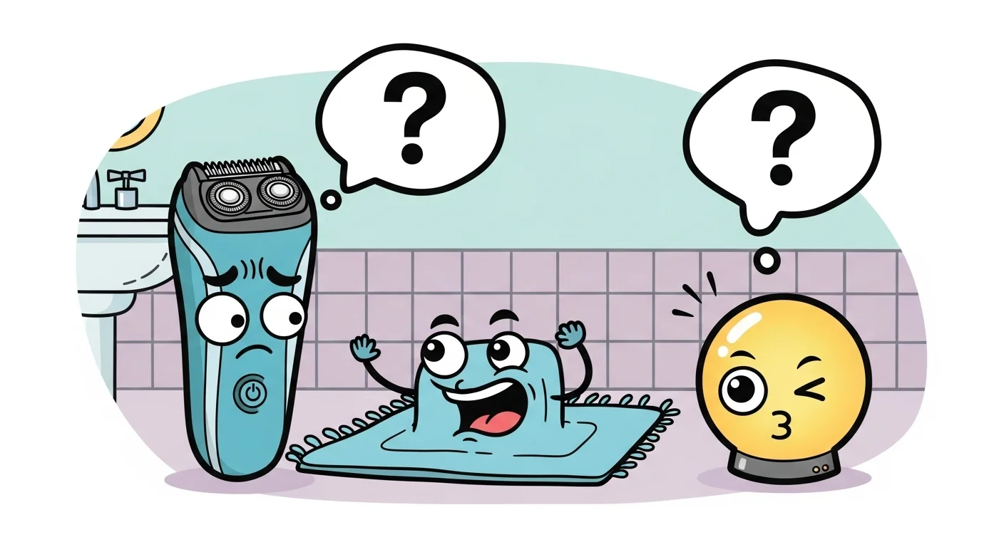 Smart bathroom devices and technology with question marks
