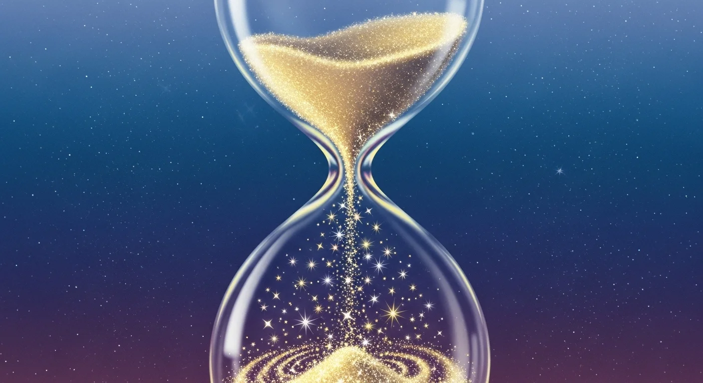 125+ Sad Riddles with Answers: Thoughtful Brain-Teasers About Life, Loss, and Emotion 3 Mystical hourglass with golden sand representing time and life's journey